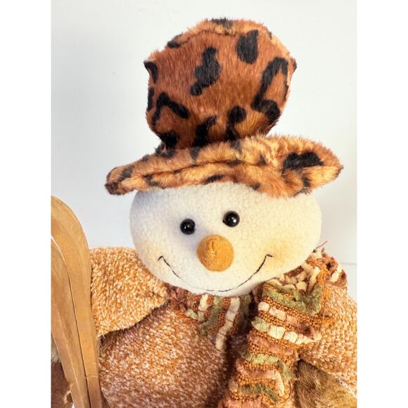 Christmas Snowmen Skiing SkiThemed Plush Decoration Good - Picture 8 of 12